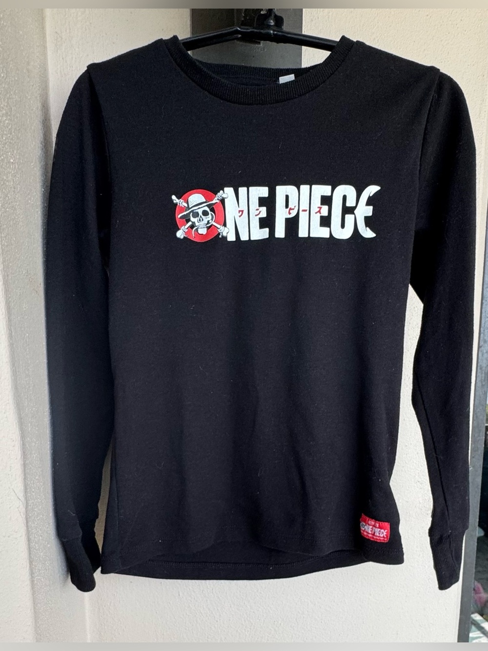 Netflix ‘One Piece’ Black Long Sleeve Shirt Straw Hat Crew & Going Merry 11-12Y